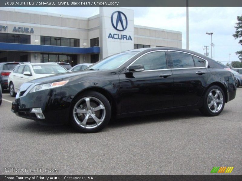 Crystal Black Pearl / Umber/Ebony 2009 Acura TL 3.7 SH-AWD