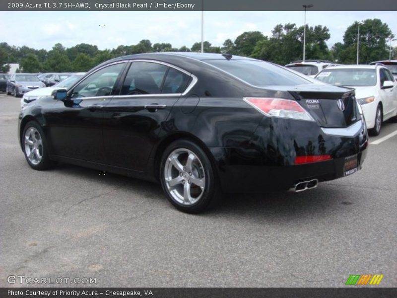 Crystal Black Pearl / Umber/Ebony 2009 Acura TL 3.7 SH-AWD