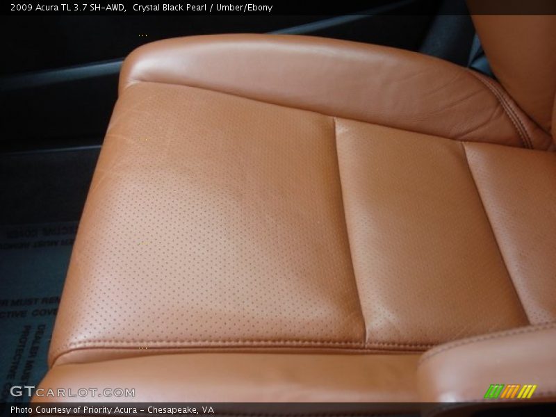 Crystal Black Pearl / Umber/Ebony 2009 Acura TL 3.7 SH-AWD