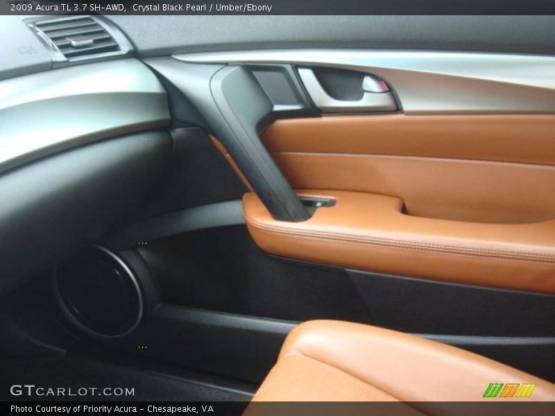 Crystal Black Pearl / Umber/Ebony 2009 Acura TL 3.7 SH-AWD