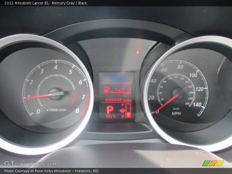Mercury Gray / Black 2012 Mitsubishi Lancer ES