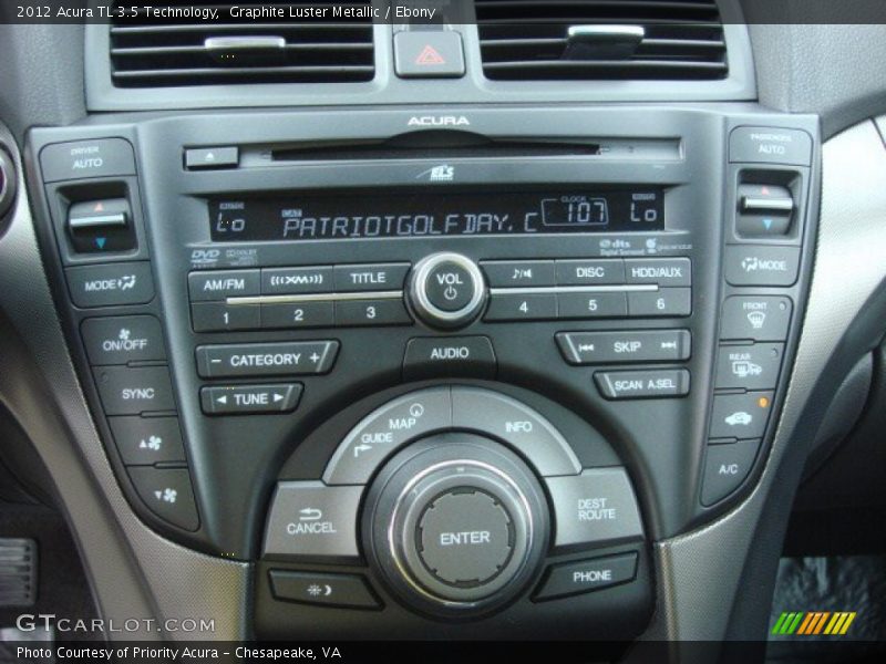 Graphite Luster Metallic / Ebony 2012 Acura TL 3.5 Technology