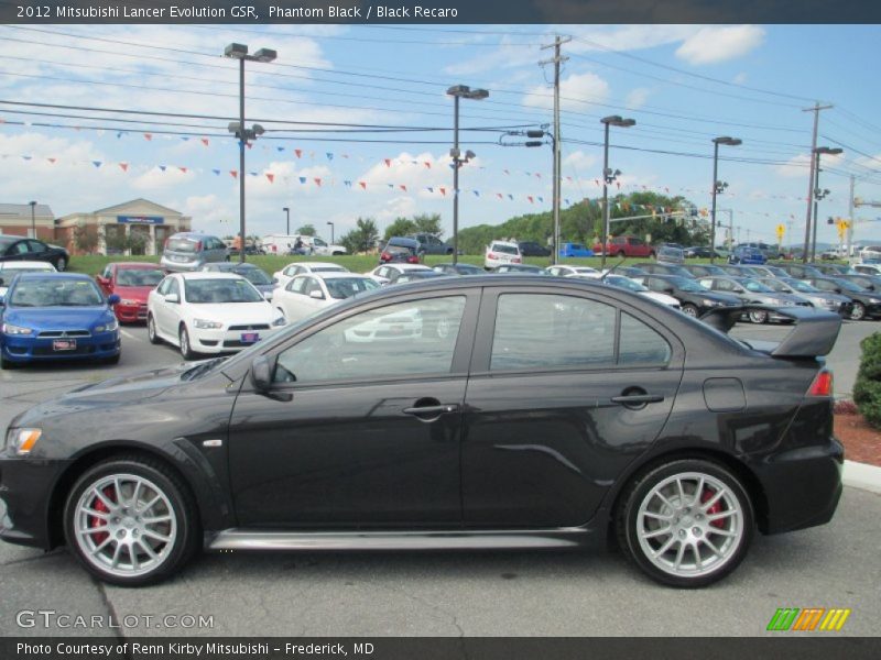 Phantom Black / Black Recaro 2012 Mitsubishi Lancer Evolution GSR