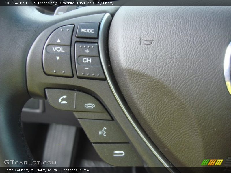 Graphite Luster Metallic / Ebony 2012 Acura TL 3.5 Technology