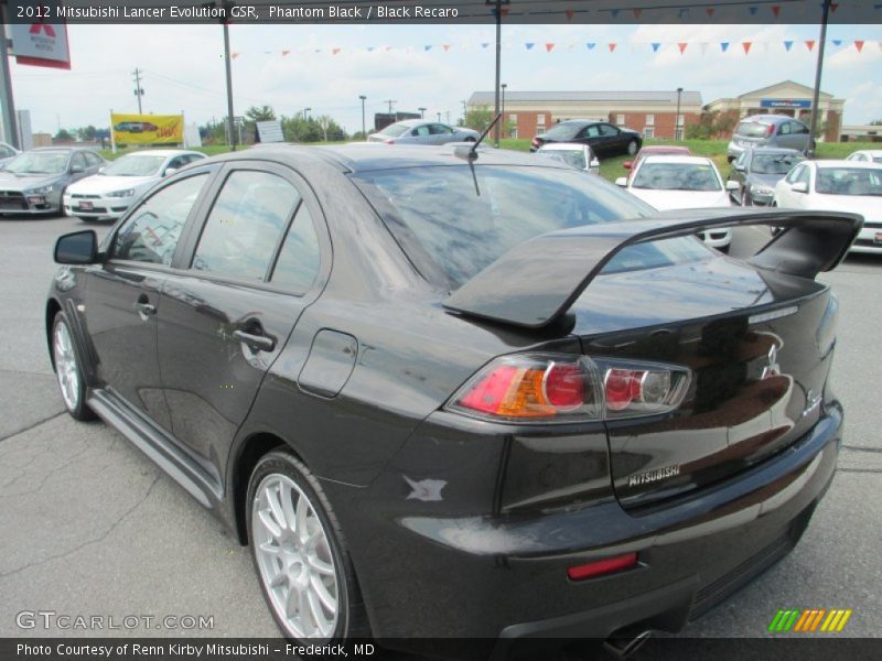 Phantom Black / Black Recaro 2012 Mitsubishi Lancer Evolution GSR