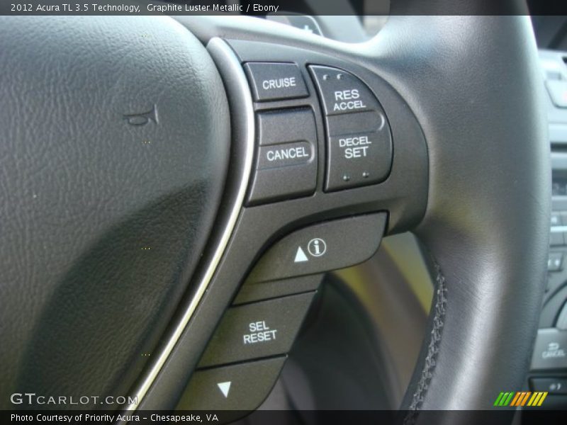 Graphite Luster Metallic / Ebony 2012 Acura TL 3.5 Technology