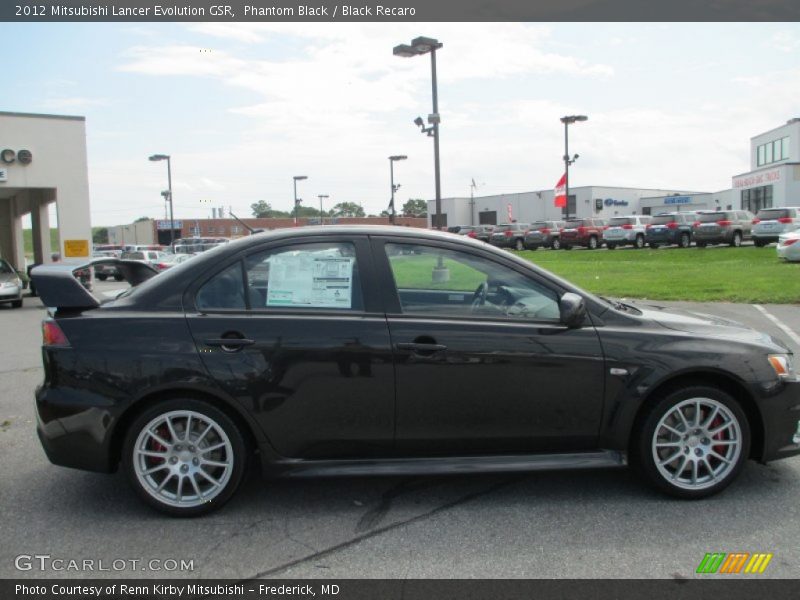 Phantom Black / Black Recaro 2012 Mitsubishi Lancer Evolution GSR