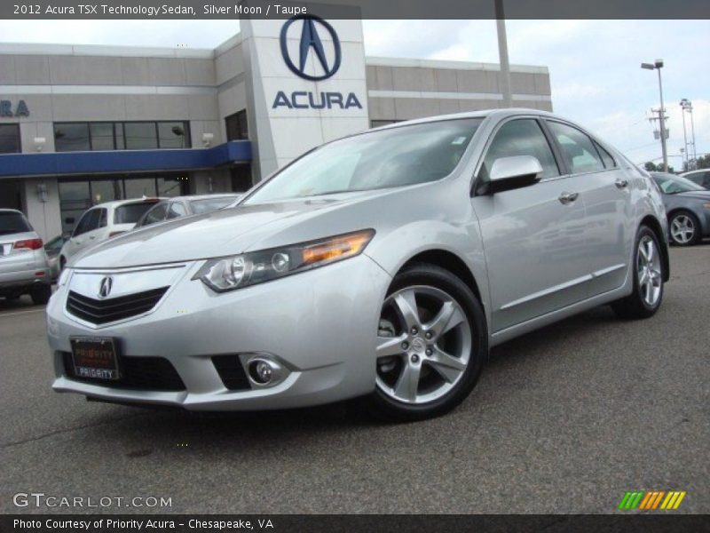Silver Moon / Taupe 2012 Acura TSX Technology Sedan