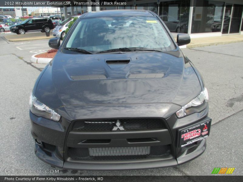 Phantom Black / Black Recaro 2012 Mitsubishi Lancer Evolution GSR