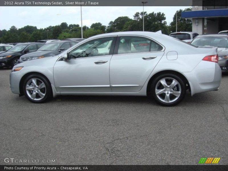Silver Moon / Taupe 2012 Acura TSX Technology Sedan