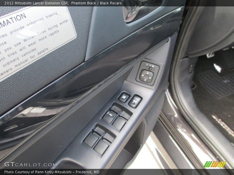 Phantom Black / Black Recaro 2012 Mitsubishi Lancer Evolution GSR