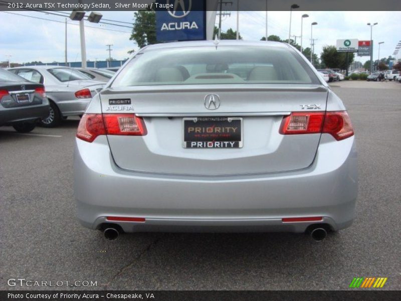 Silver Moon / Taupe 2012 Acura TSX Technology Sedan