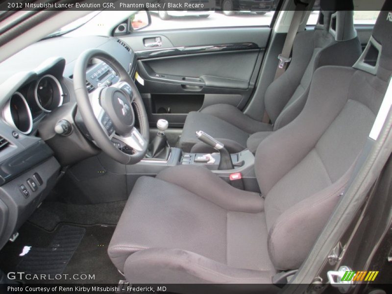  2012 Lancer Evolution GSR Black Recaro Interior