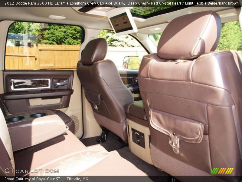 Deep Cherry Red Crystal Pearl / Light Pebble Beige/Bark Brown 2012 Dodge Ram 3500 HD Laramie Longhorn Crew Cab 4x4 Dually