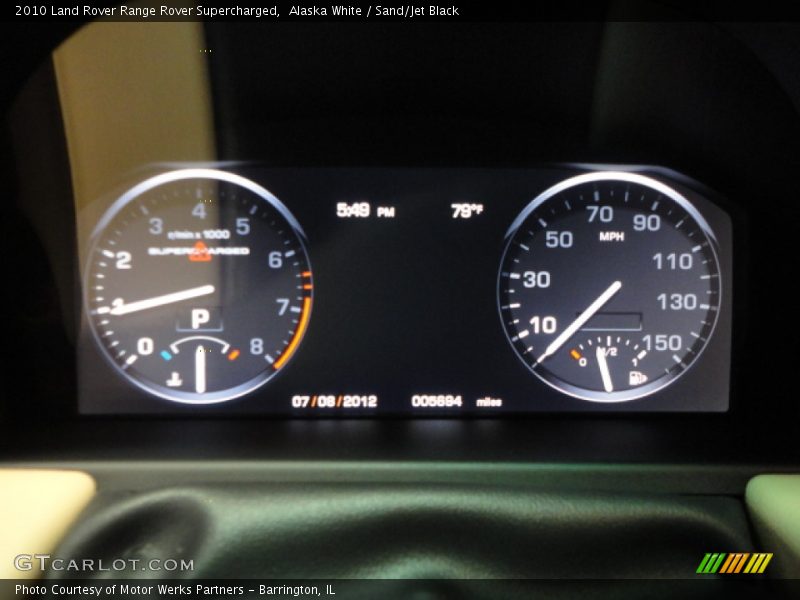 Alaska White / Sand/Jet Black 2010 Land Rover Range Rover Supercharged
