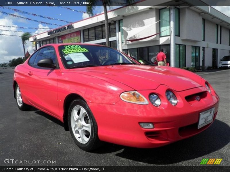 Cardinal Red / Black 2000 Hyundai Tiburon Coupe