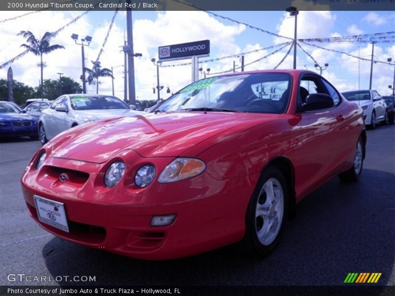 Cardinal Red / Black 2000 Hyundai Tiburon Coupe