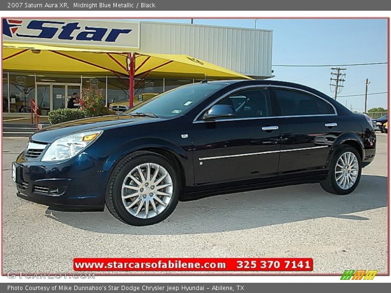 Midnight Blue Metallic / Black 2007 Saturn Aura XR
