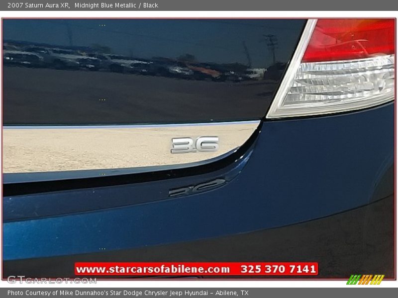 Midnight Blue Metallic / Black 2007 Saturn Aura XR