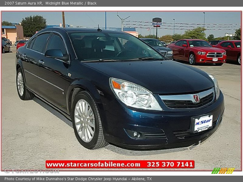 Midnight Blue Metallic / Black 2007 Saturn Aura XR