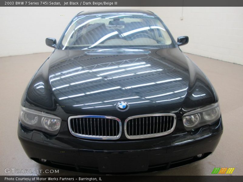 Jet Black / Dark Beige/Beige III 2003 BMW 7 Series 745i Sedan