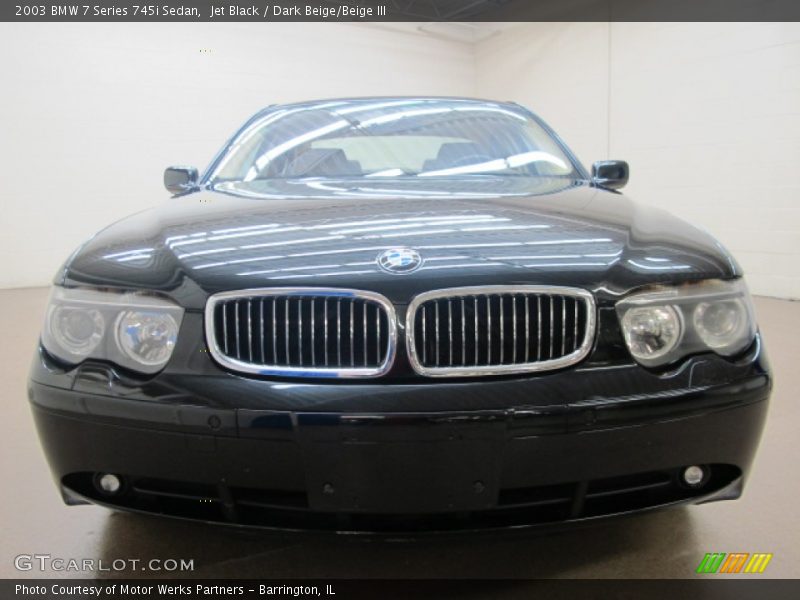 Jet Black / Dark Beige/Beige III 2003 BMW 7 Series 745i Sedan