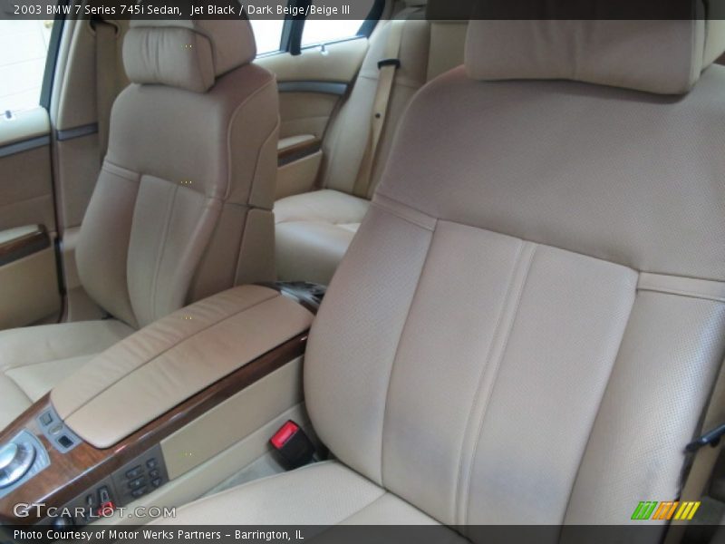 Jet Black / Dark Beige/Beige III 2003 BMW 7 Series 745i Sedan