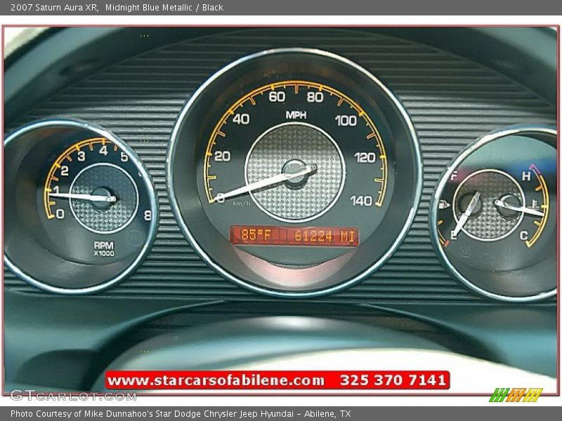 Midnight Blue Metallic / Black 2007 Saturn Aura XR