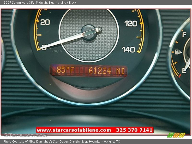 Midnight Blue Metallic / Black 2007 Saturn Aura XR
