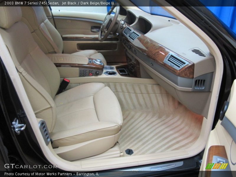 Jet Black / Dark Beige/Beige III 2003 BMW 7 Series 745i Sedan