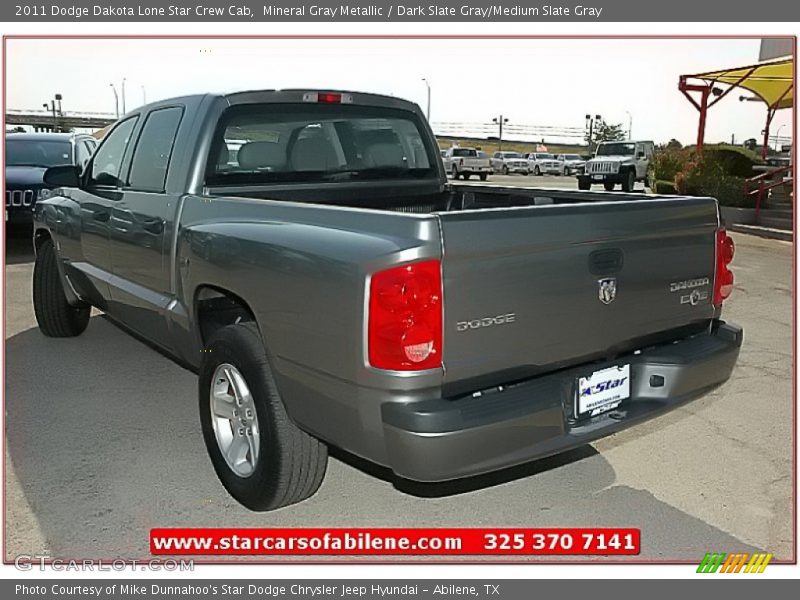 Mineral Gray Metallic / Dark Slate Gray/Medium Slate Gray 2011 Dodge Dakota Lone Star Crew Cab