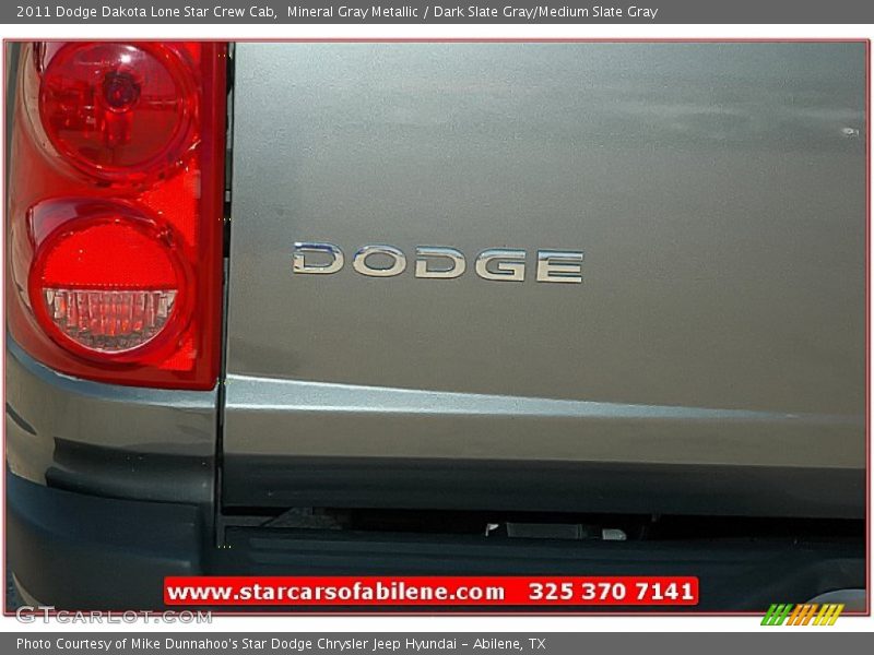 Mineral Gray Metallic / Dark Slate Gray/Medium Slate Gray 2011 Dodge Dakota Lone Star Crew Cab