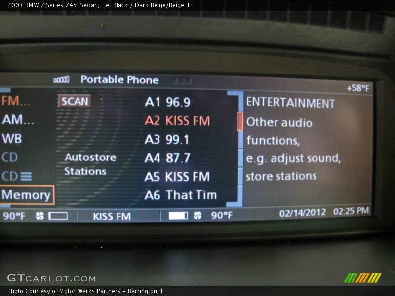 Jet Black / Dark Beige/Beige III 2003 BMW 7 Series 745i Sedan