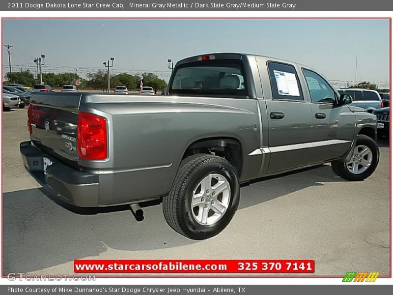 Mineral Gray Metallic / Dark Slate Gray/Medium Slate Gray 2011 Dodge Dakota Lone Star Crew Cab