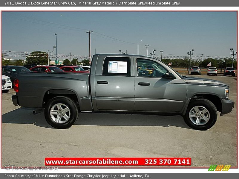 Mineral Gray Metallic / Dark Slate Gray/Medium Slate Gray 2011 Dodge Dakota Lone Star Crew Cab