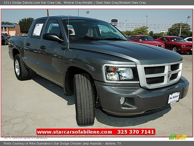 Mineral Gray Metallic / Dark Slate Gray/Medium Slate Gray 2011 Dodge Dakota Lone Star Crew Cab