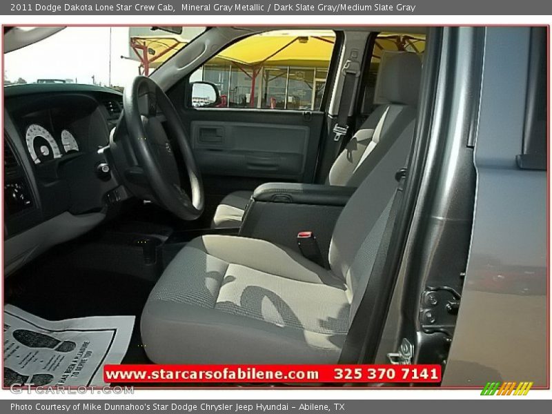 Mineral Gray Metallic / Dark Slate Gray/Medium Slate Gray 2011 Dodge Dakota Lone Star Crew Cab
