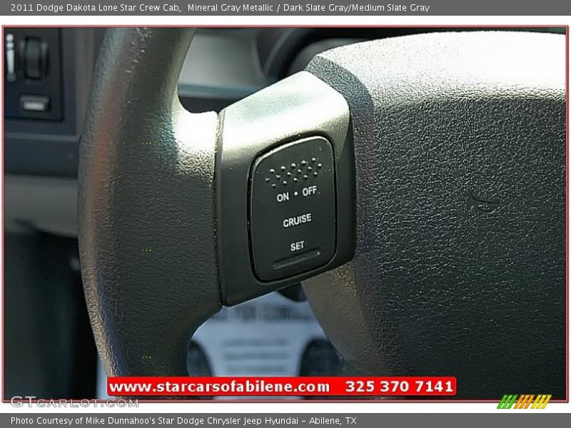 Mineral Gray Metallic / Dark Slate Gray/Medium Slate Gray 2011 Dodge Dakota Lone Star Crew Cab