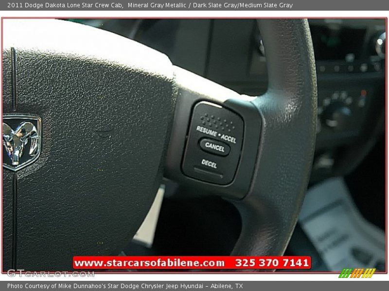 Mineral Gray Metallic / Dark Slate Gray/Medium Slate Gray 2011 Dodge Dakota Lone Star Crew Cab