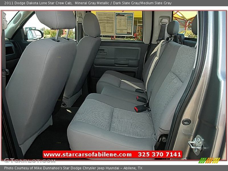 Mineral Gray Metallic / Dark Slate Gray/Medium Slate Gray 2011 Dodge Dakota Lone Star Crew Cab