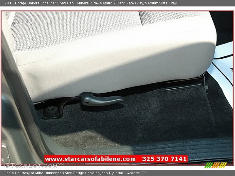 Mineral Gray Metallic / Dark Slate Gray/Medium Slate Gray 2011 Dodge Dakota Lone Star Crew Cab