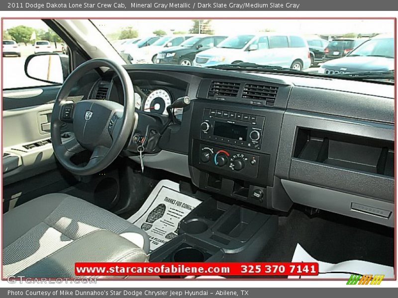 Mineral Gray Metallic / Dark Slate Gray/Medium Slate Gray 2011 Dodge Dakota Lone Star Crew Cab