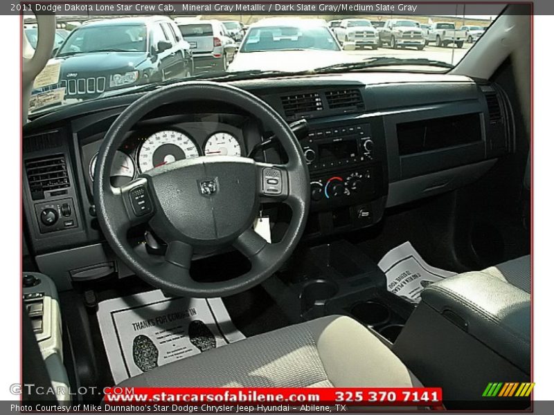 Mineral Gray Metallic / Dark Slate Gray/Medium Slate Gray 2011 Dodge Dakota Lone Star Crew Cab
