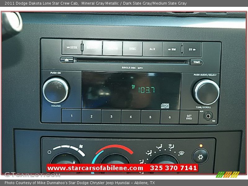 Mineral Gray Metallic / Dark Slate Gray/Medium Slate Gray 2011 Dodge Dakota Lone Star Crew Cab