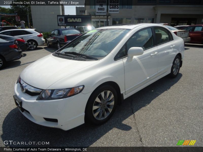 Taffeta White / Beige 2010 Honda Civic EX Sedan