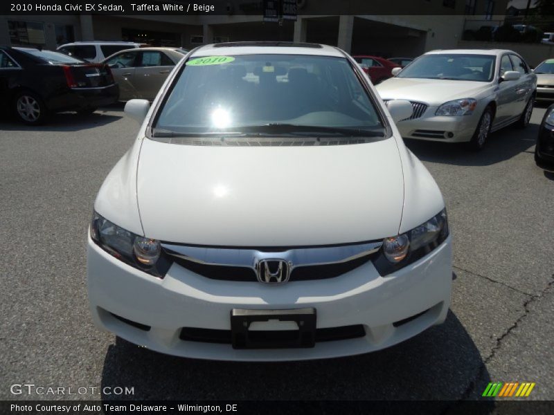 Taffeta White / Beige 2010 Honda Civic EX Sedan