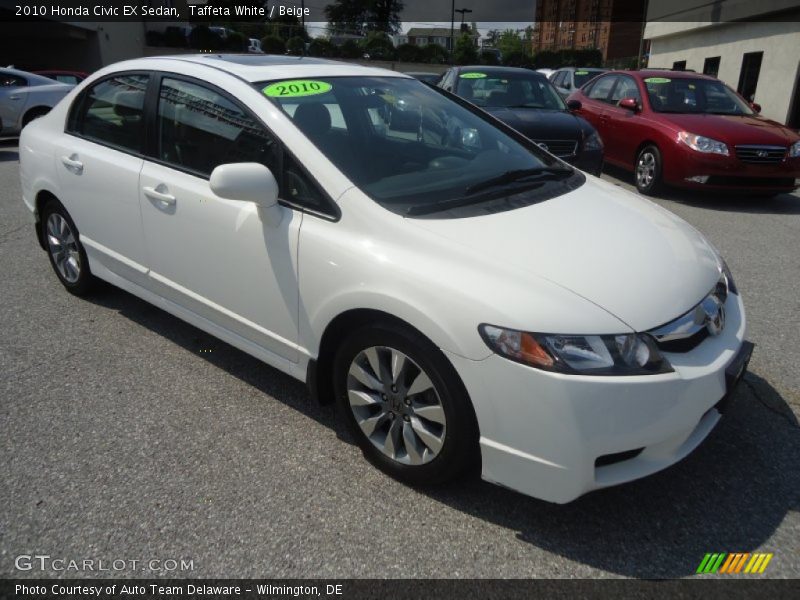 Taffeta White / Beige 2010 Honda Civic EX Sedan