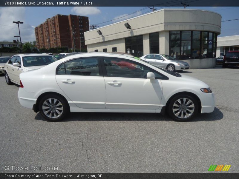 Taffeta White / Beige 2010 Honda Civic EX Sedan