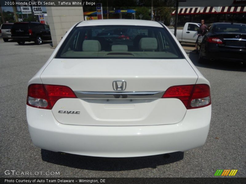 Taffeta White / Beige 2010 Honda Civic EX Sedan