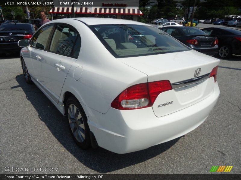 Taffeta White / Beige 2010 Honda Civic EX Sedan